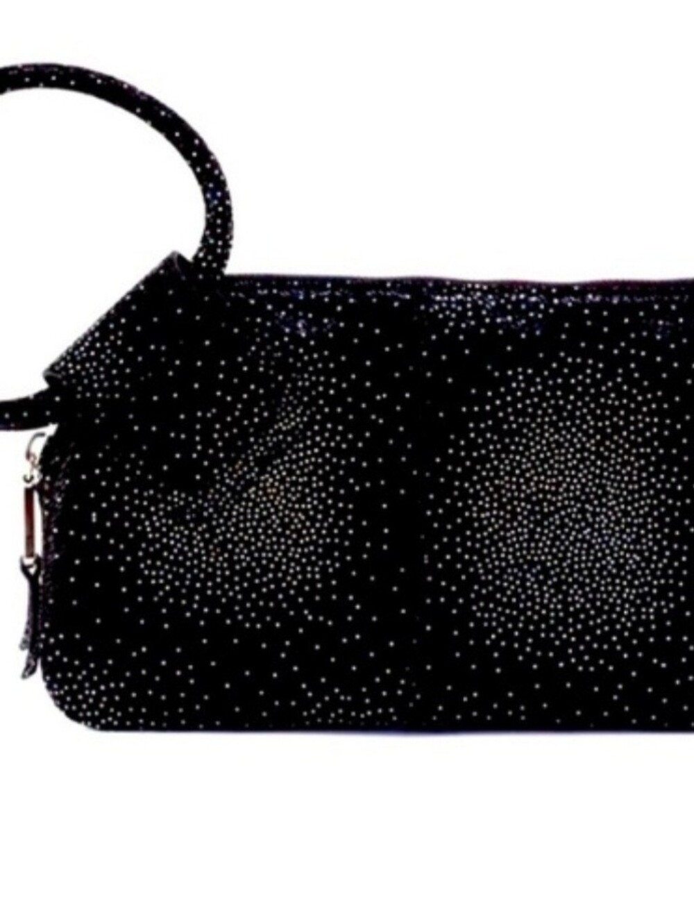 NWT Hobo "Sable" Leather Wristlet in Black/Silver - Picture 2 of 11